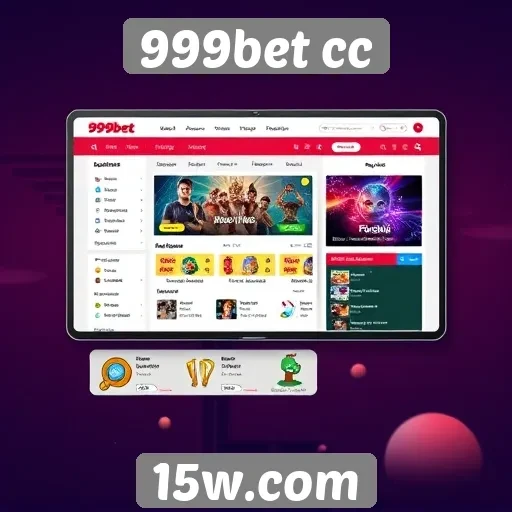 Interface do usuário do site 999bet cc em foco